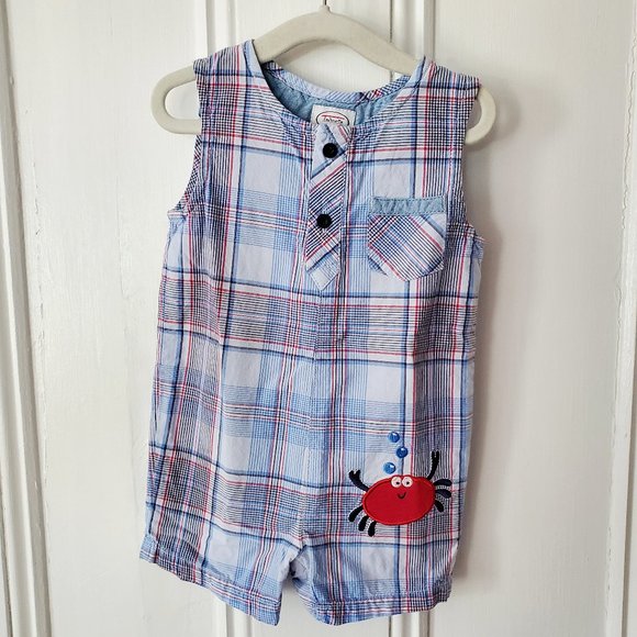Talbots Other - Talbot's Kids Plaid Crab Romper